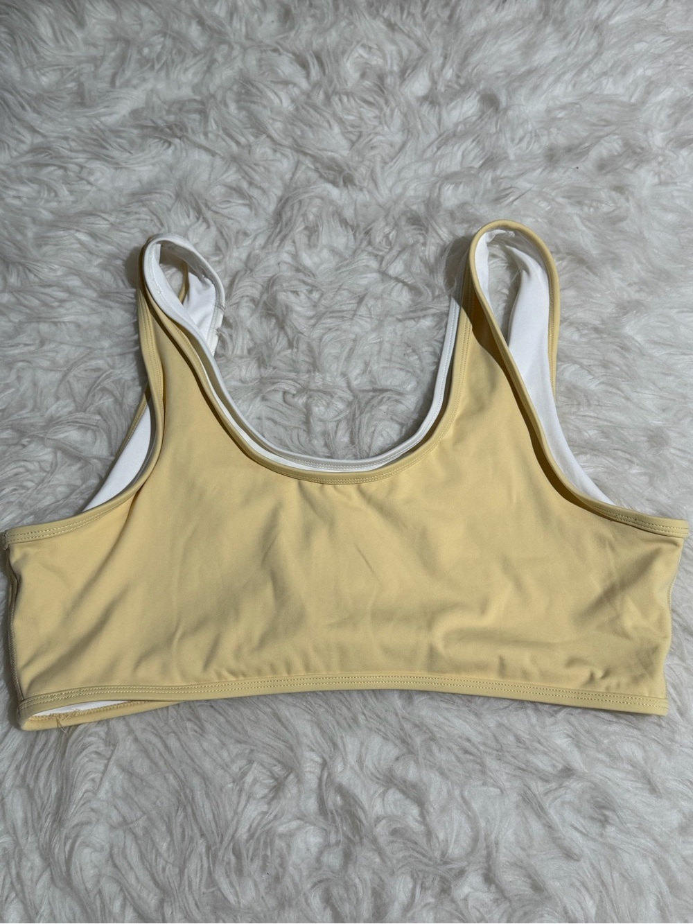 NEW Set Active XL Butter Yellow Matching Set Shorts Sports Bra Tank Top Workout - Picture 7 of 12